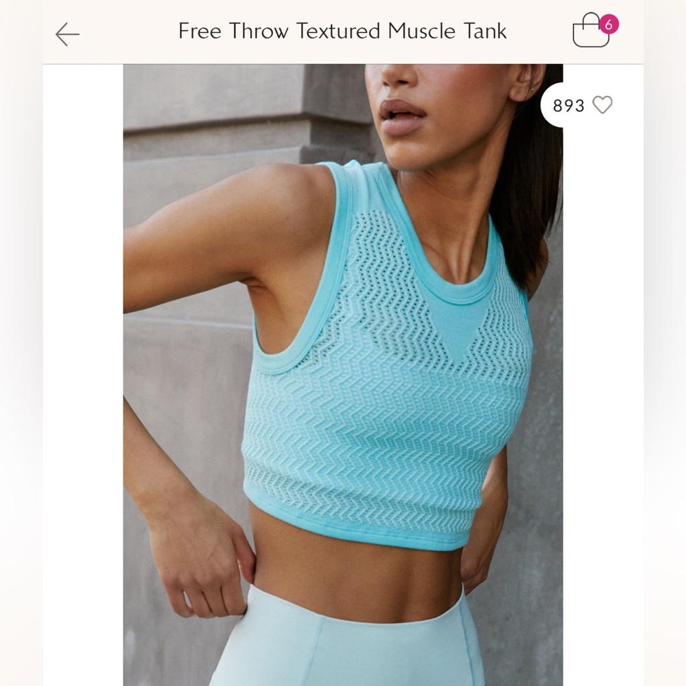 NWT FP Movement Free Throw Textured Muscle Tank • Sz M/L